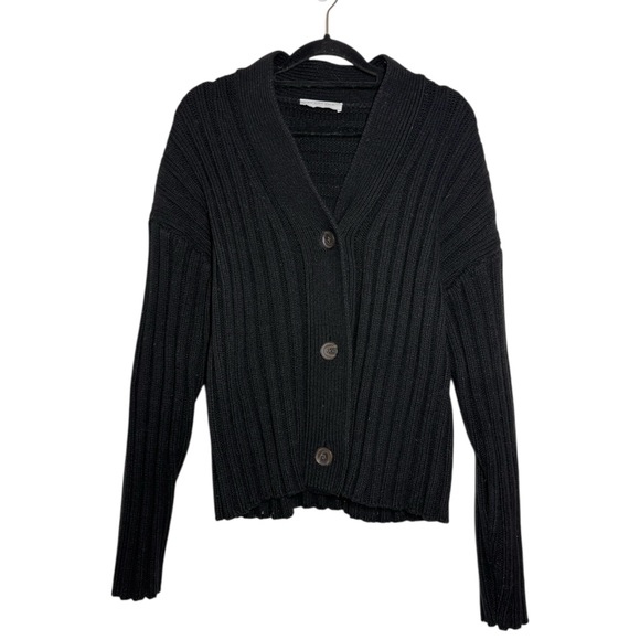 Everlane Sweaters - Everlane Black Wool Cashmere V Neck Cardigan Sweater - Small